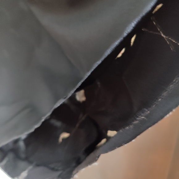 90's Asian inspired black sateen empire waist with floral design - Picture 8 of 10